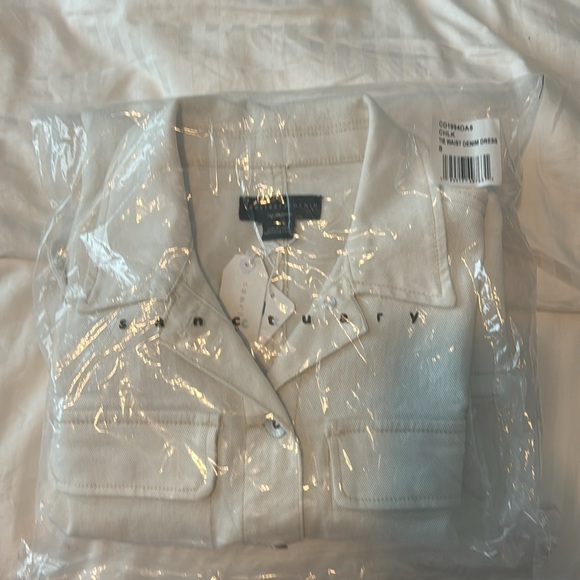 Sanctuary TIE WAIST DENIM DRESS CHALK - Picture 2 of 6